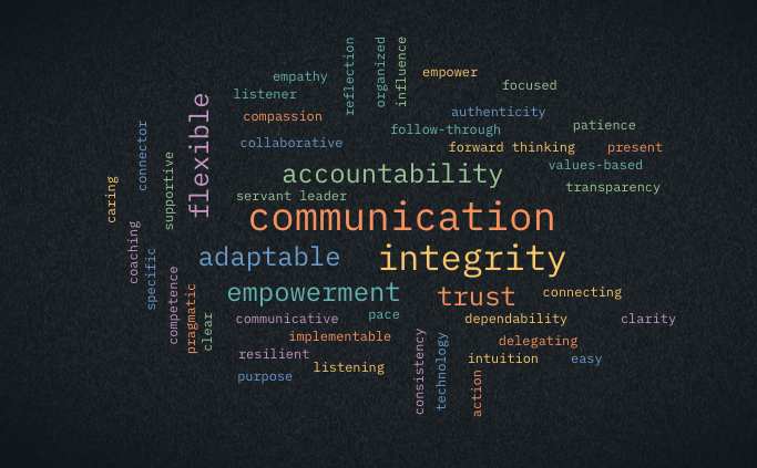 Word Cloud Practical Leadership