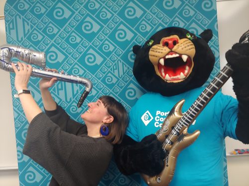 Poppie the Panther and Emily McNamara