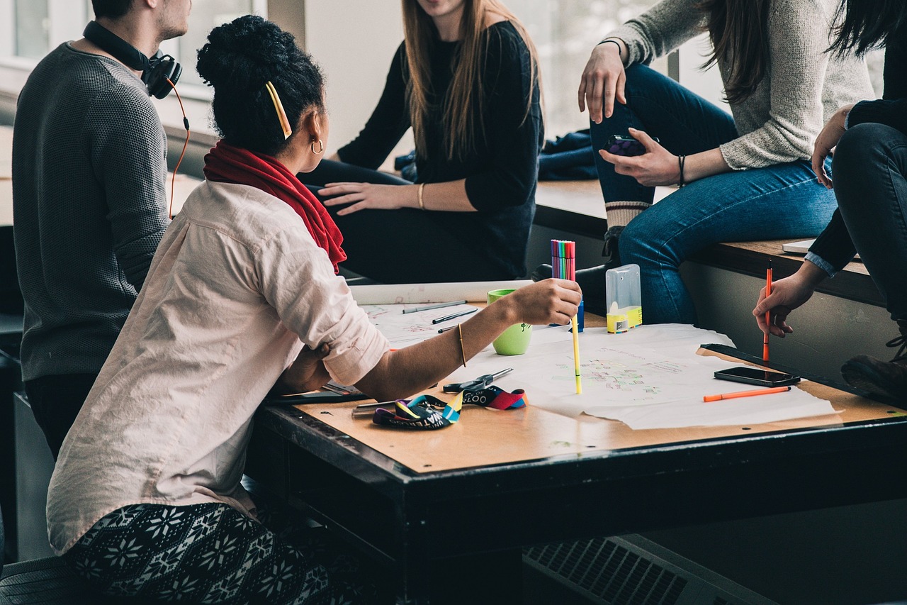 Image of people working together