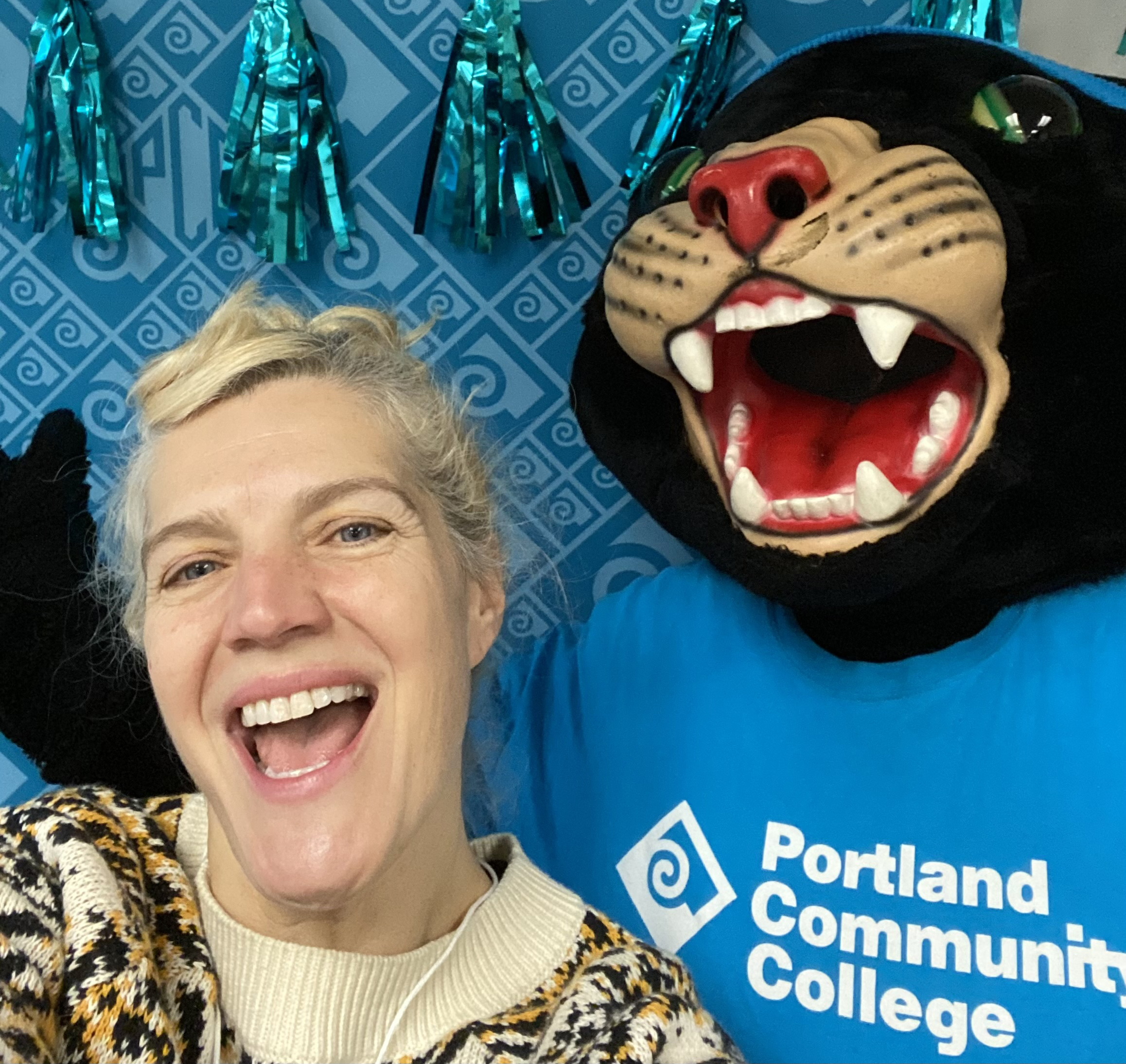 CTD Employee with Poppie the Panther