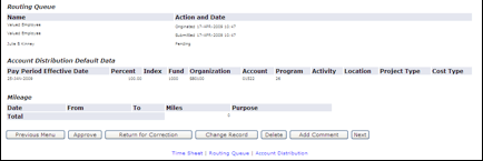 Employee Details screen