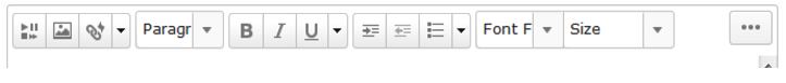 Toolbar of D2L's HTML Editor