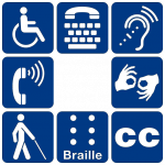Series of disability symbols