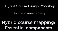 Hybrid course mapping Essential components