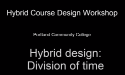 Hybrid design division of time