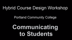 Communicating to students