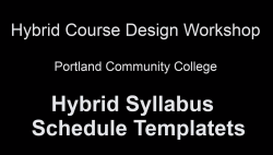 Hybrid Syllabus / schedule Template