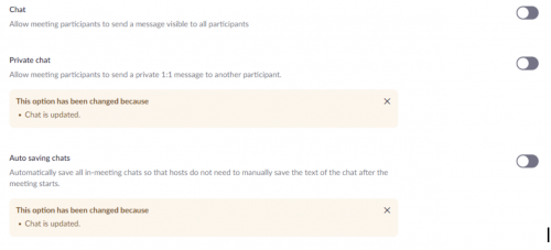 zoom web portal chat settings