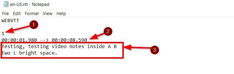 Example of .vtt file
