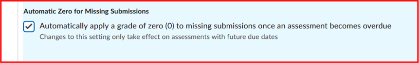 Automatic Zero for Missing Submissions