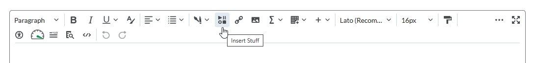 D2L HTML Editor and Toolbar