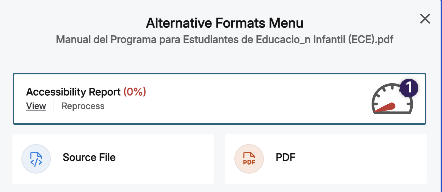 The screenshot shows where to click View to see the report on the document.