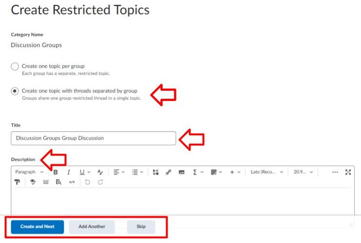 Create Restricted Topics