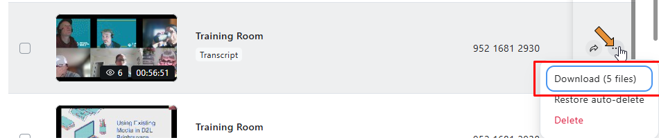 Selecting files to Download