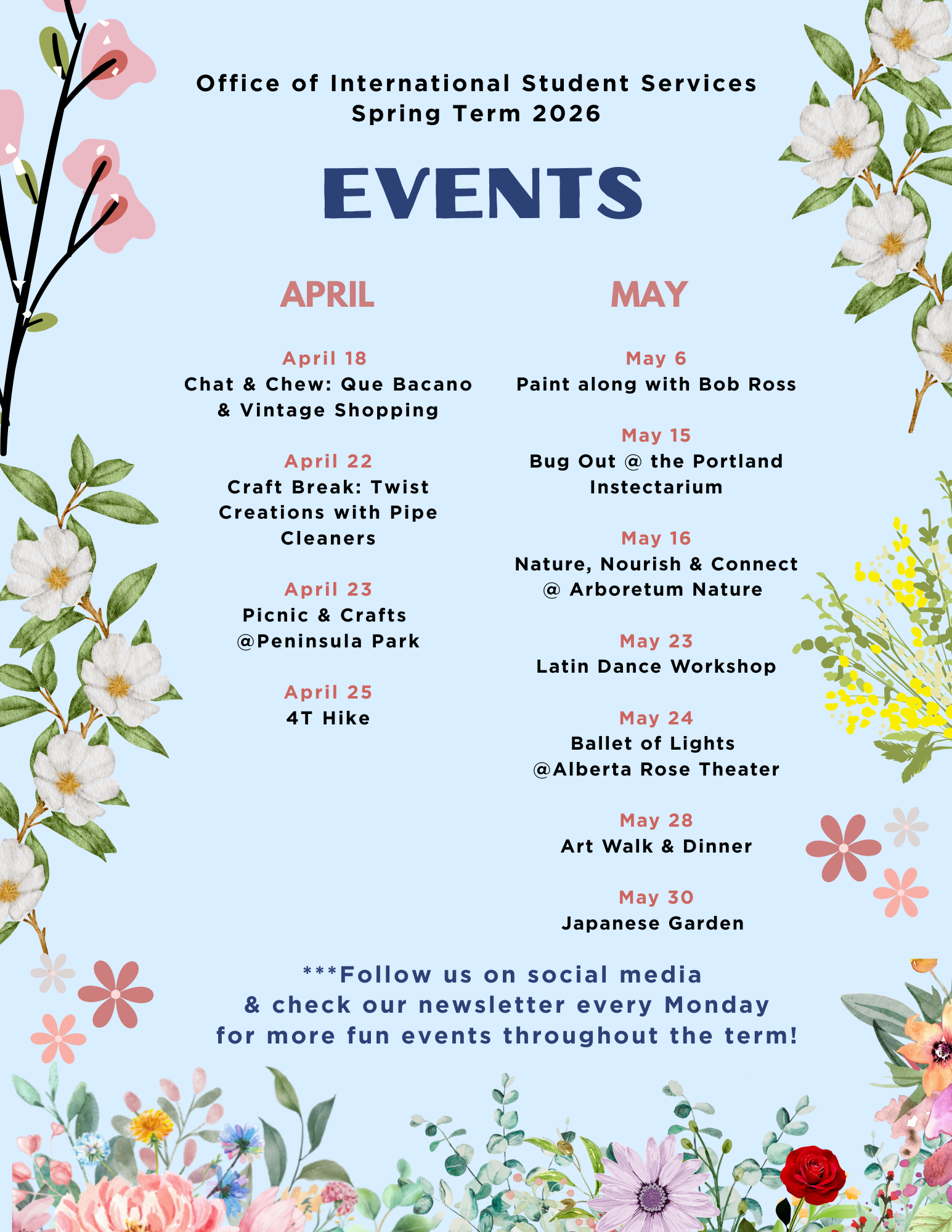 Events in Spring 2026