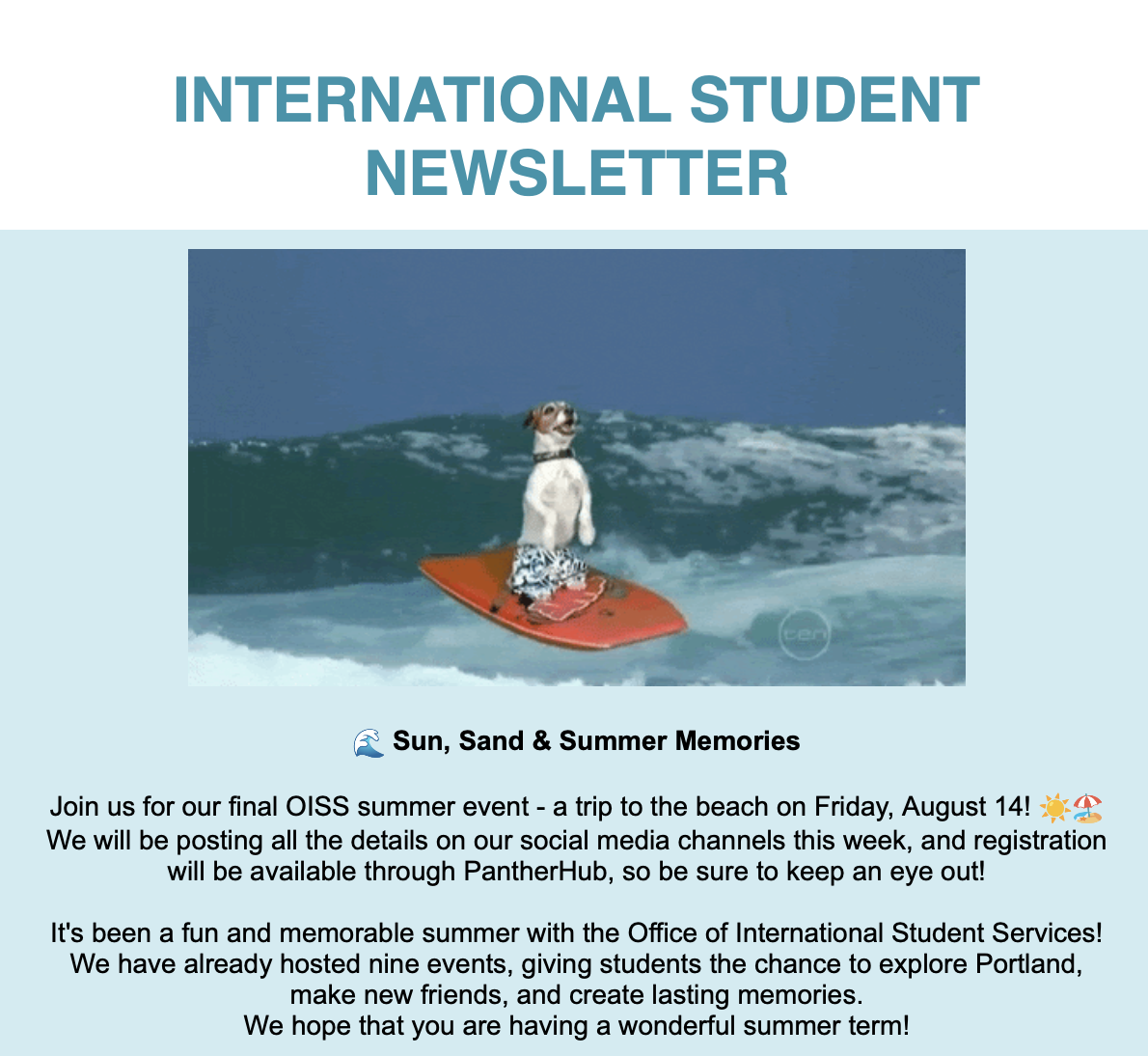 OISS Newsletter