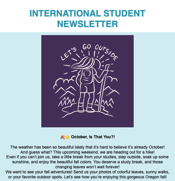 OISS newsletter
