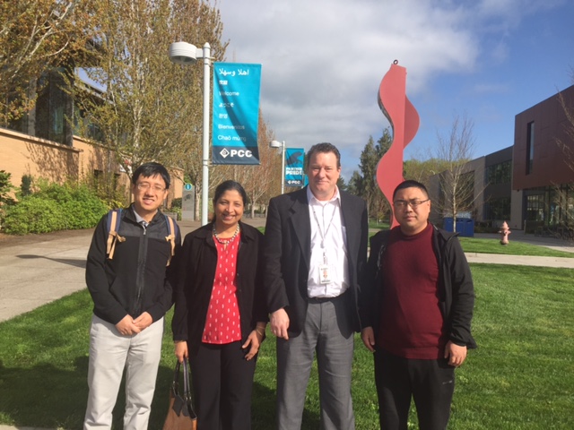 April 24, 2019 pictures taken at Rock Creek Campus with Business faculty from North East Normal University, China