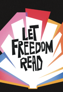 Banned books week logo "Let Freedom Read"