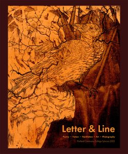 Letter and Line 2022 cover: drawing of a hand with a crow