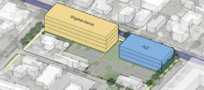 sketch of new location for Hillsboro Center