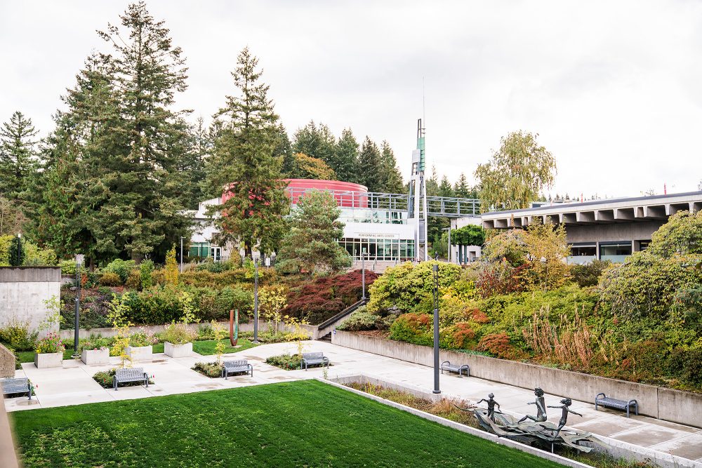 Sylvania outdoor seating area and Performing Arts Center