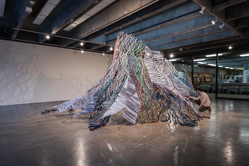 Large art installation in the art gallery
