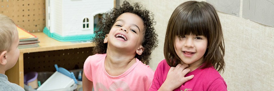 Girls having fun at daycare