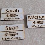 Laser cut name badges