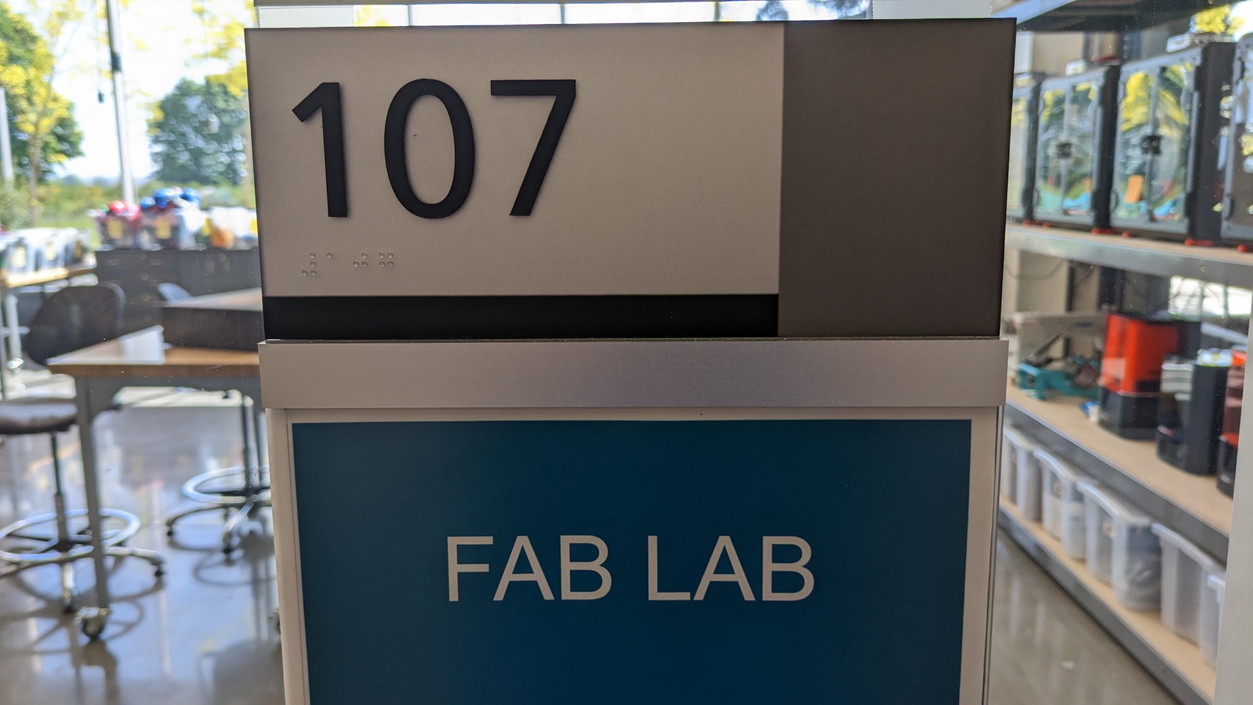 OMIC Fab Lab Door Sign