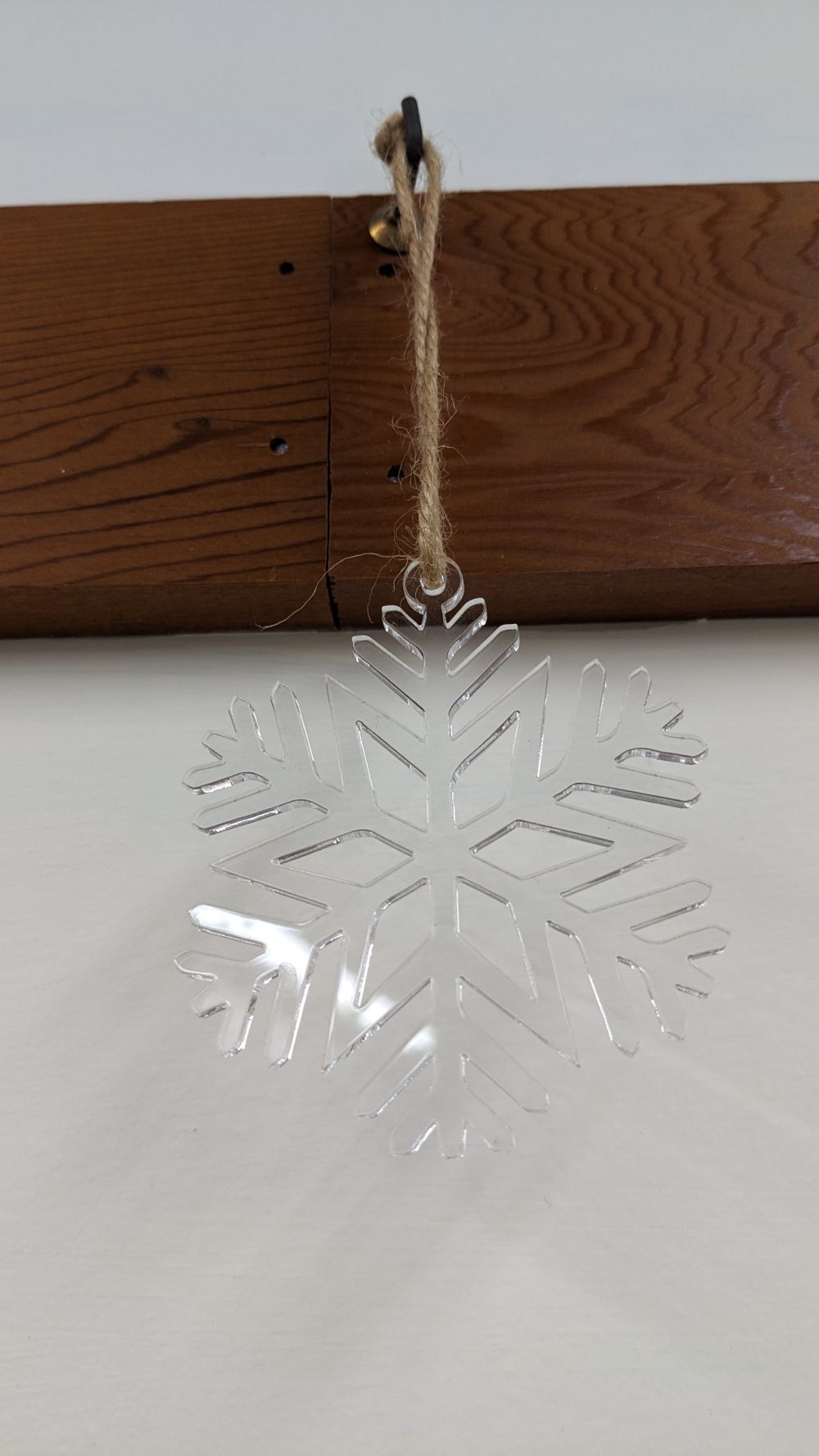 Laser Cut Acrylic Snowflake Ornament