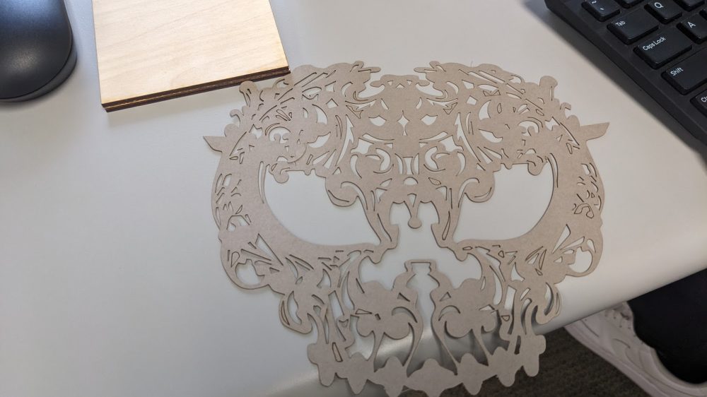 Laser cut mask