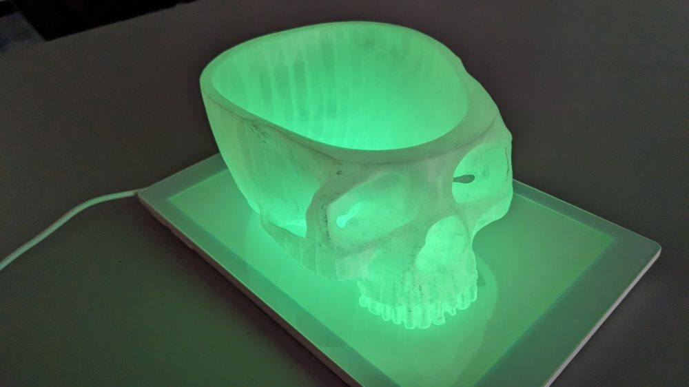 glow in the dark skull bowl