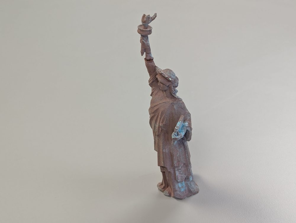 3D printed copper filament Statue of Liberty