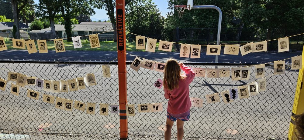 Block Printing with Grant Watts Elementary School
