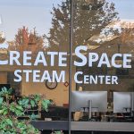 The Create Space window signage