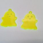 Neon Green Ghost Earrings