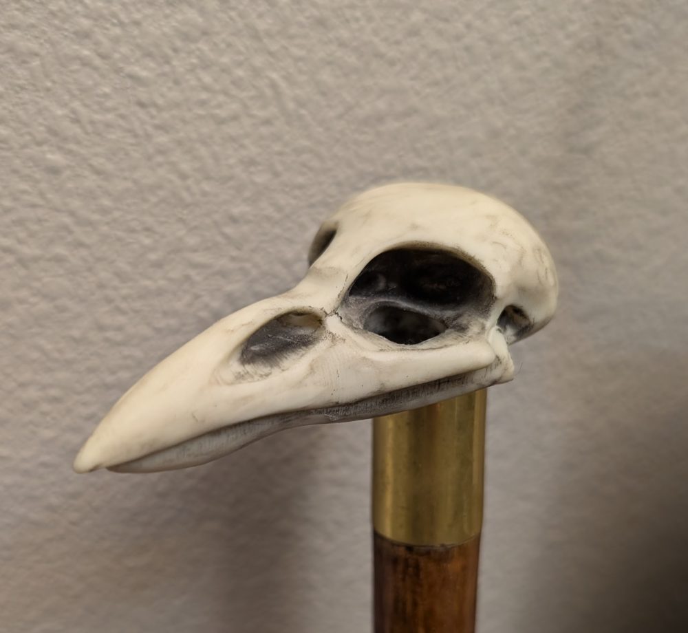 Crow Skull Cane