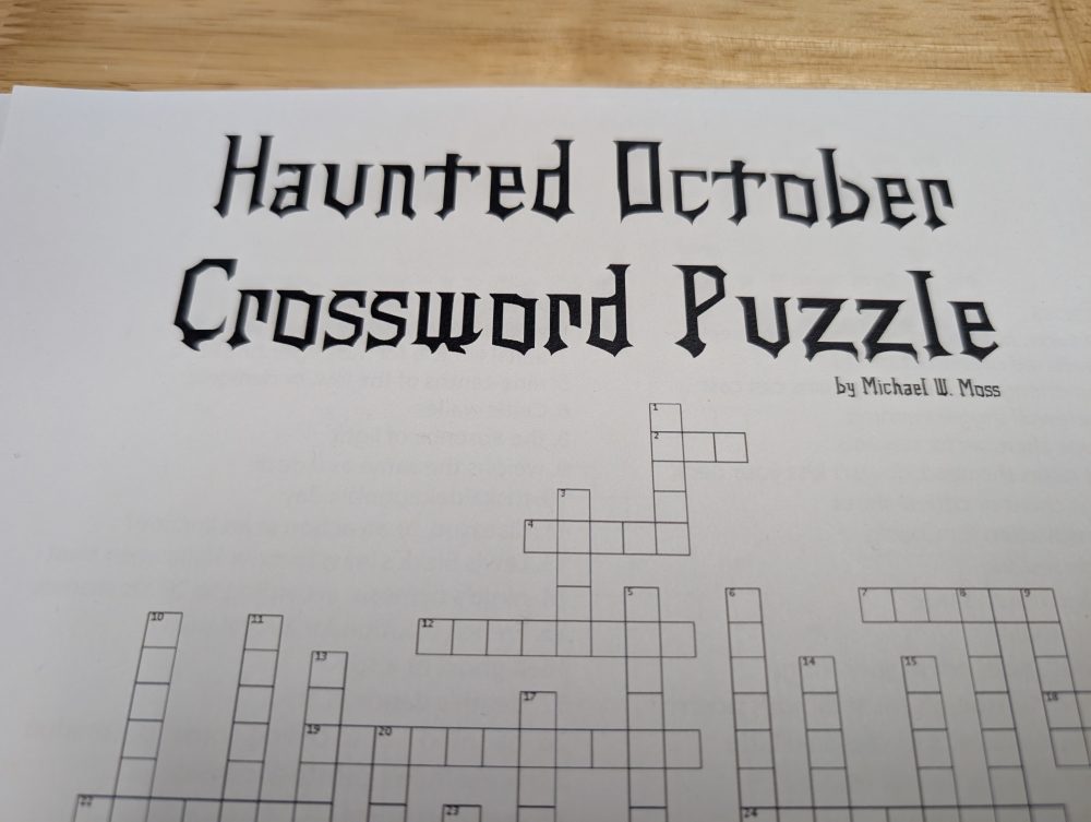 Haunted October Crossword Puzzle