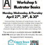 Font Design Workshop 1: Illustrator Basics Monday, Wednesday, & Thursday April 27th, 29th, & 30th Come and learn the basics of using the pen, line, and shape tools in Adobe Illustrator to design letter shapes for a typeface or font design and prepare your designs to import into a font editor. Part 2 will involve importing character designs into the font editor and making a font. The workshop is available between 11:00 AM - 4:00 PM and can take 30 to 45 minutes. No cost. No appointment necessary. Create Space STEAM Center pcc.edu/maker Terrell Hall 101 Cascade Campus