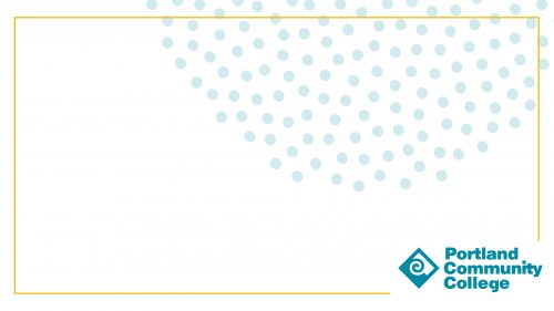 White background with polka dots, thin yellow border, and turquoise PCC logo