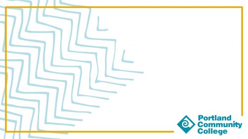 White background with zig zag texture, thin yellow border, and turquoise PCC logo