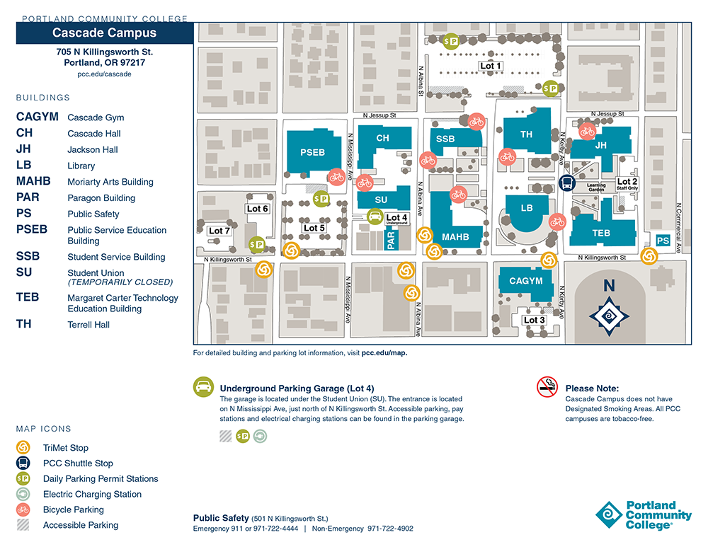PCC Cascade Campus Map Thumbnail