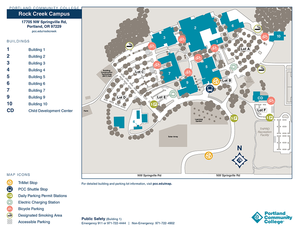 PCC Rock Creek Campus Map Thumbnail