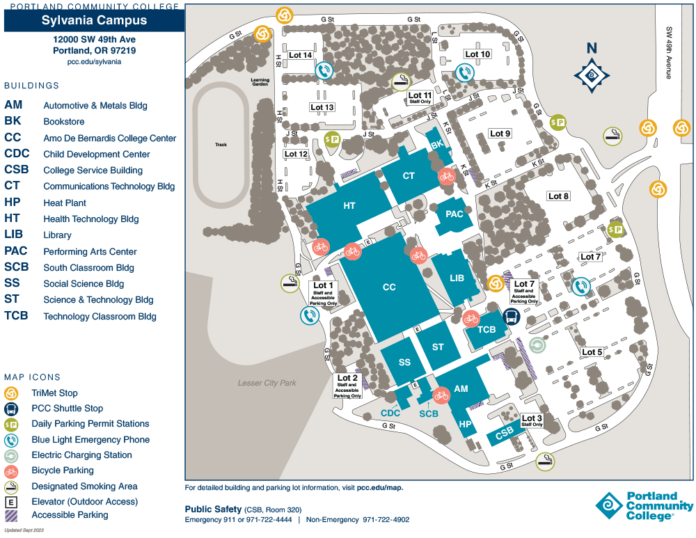 PCC Sylvania Campus Map Thumbnail