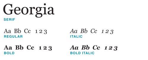 PCC Brand Font Alternative Georgia