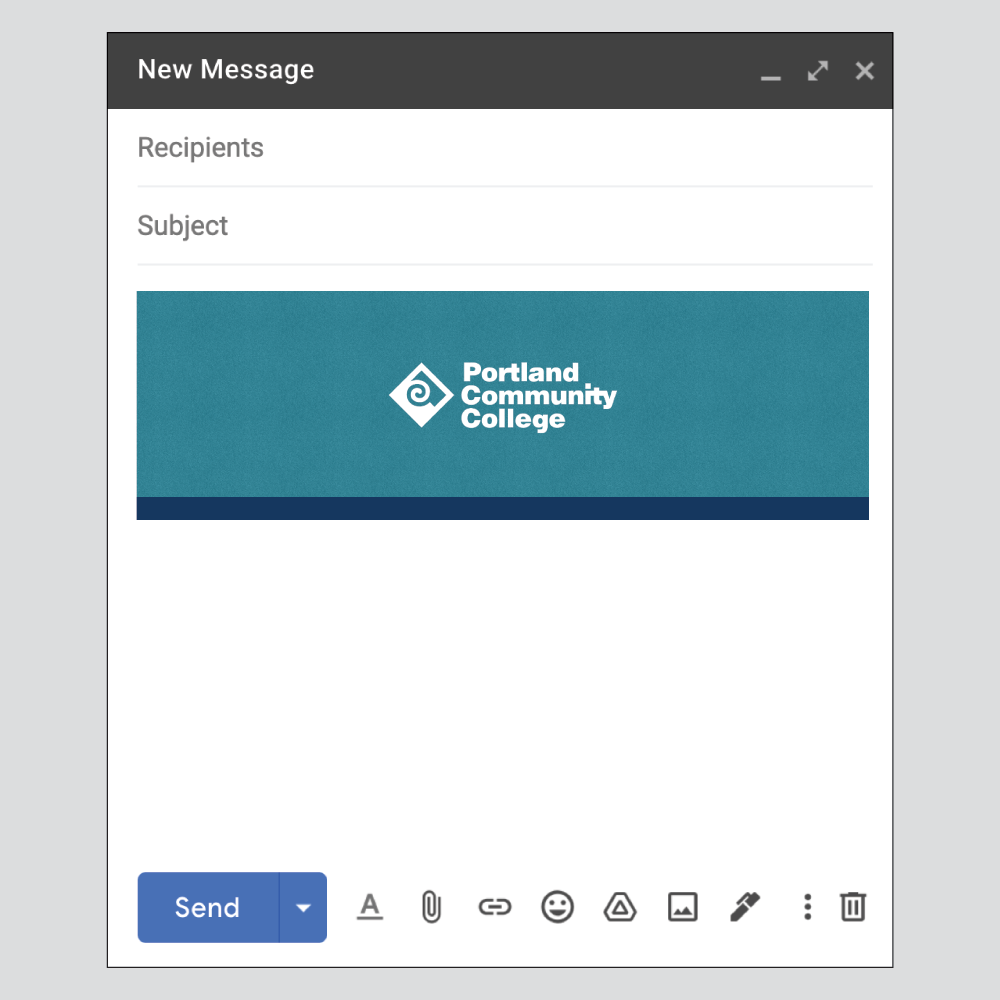 Adobe Express template for a college branded email signature - version 3.