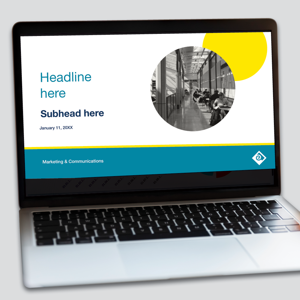 Adobe Express template for a college branded presentation - version 1.