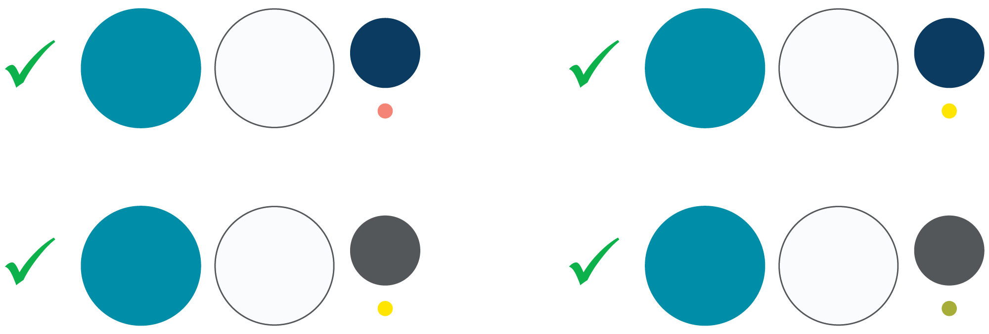 An example of how to use supporting brand colors sparingly