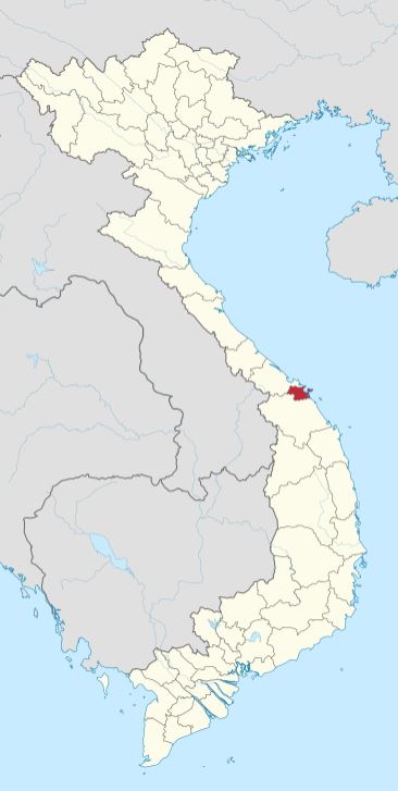Map of Danang, Vietnam